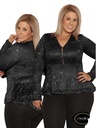 Blusa Peplum de Encaje Negro para Mujer 17611B-2