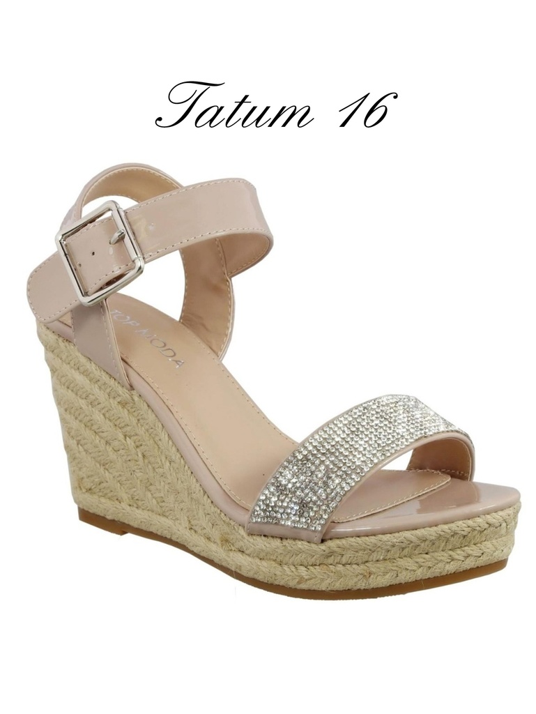 [200TATUM168.5] Plataformas Plataforma Espadrille Nude con Brillantes para Mujer Tatum-16