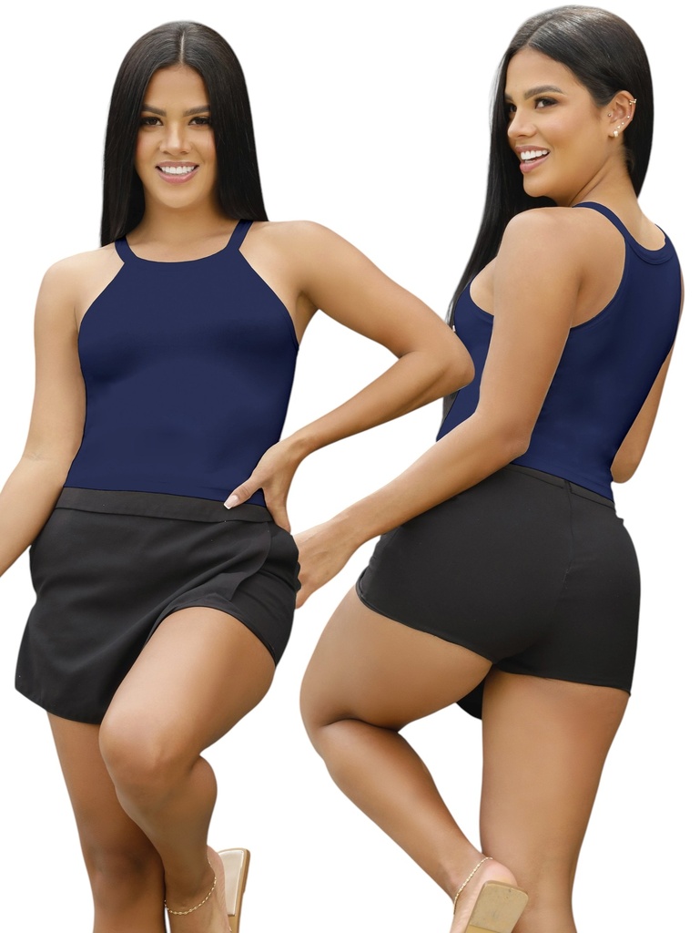 Top Halter Azul Marino para Mujer 677-11