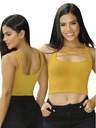 Top con Tiras Mostaza para Mujer 690-25