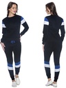 Conjunto Deportivo Sudadera Bloques de Color y Jogger Negro Azul y Blanco para Mujer Venti-97011-24-3