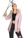 Chaqueta Parka Acolchada con Capucha Lila para Mujer 1085R