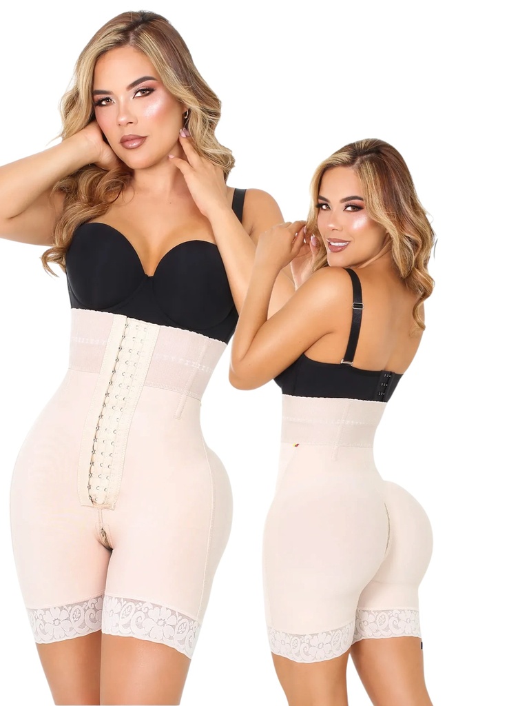[3719001S02] Faja Moldeadora Faja Media Pierna con Soporte de Busto Beige para Mujer 9002-02