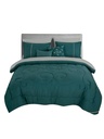 Juego de Cobertor Queen 6 Piezas Verde Esmeralda para Mujer 22871Q
