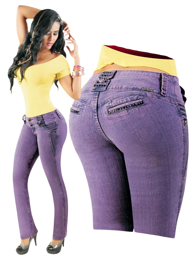 Women's Lavender Purple Butt Lift Skinny Jeans 5713
