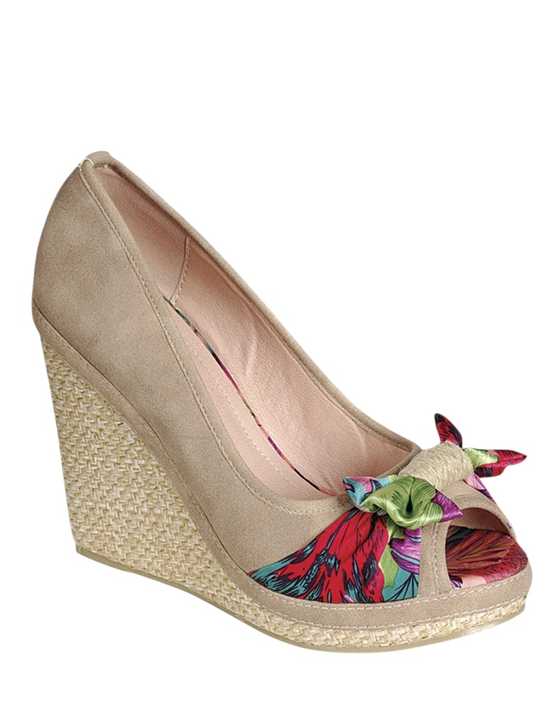 Plataformas Alpargata con Lazo Beige para Mujer Coach
