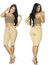 Short Bermuda Elástica Beige Caqui para Mujer 12596T