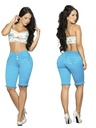 Short Bermuda Elástica Turquesa para Mujer 12607T