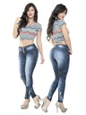 Jeans Levantacola Ajustados Lavado Medio para Mujer 9494T
