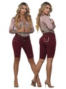Short Bermuda Elástica Vino Tinto para Mujer 9778-OS