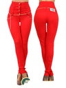 Jeans Tiro Alto Corsé Levantacola Rojo para Mujer DJ-1627