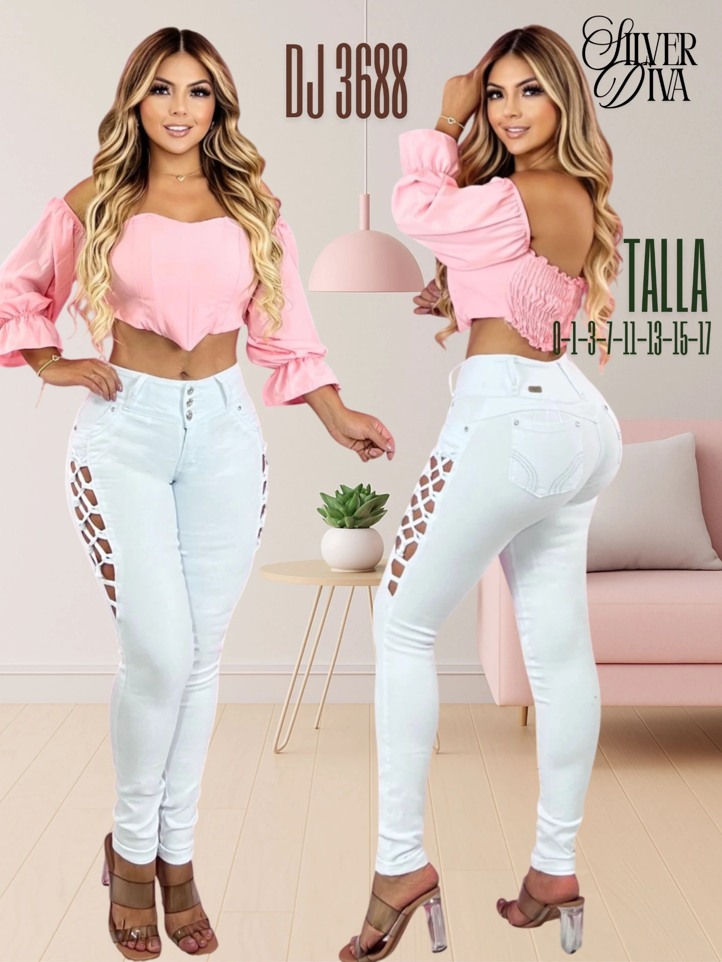 [108DJ368801] Jeans Levantacola Silver Diva (1)