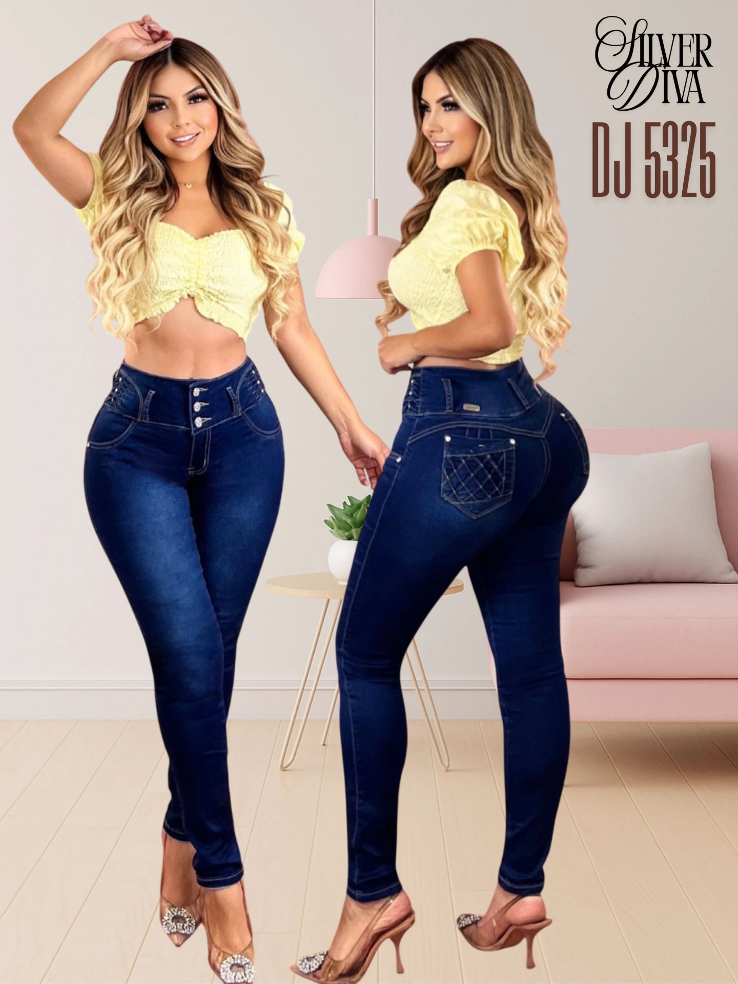 [108DJ532501] Jeans Levantacola Silver Diva (1)