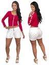 Short Elásticos Levantacola Blanco para Mujer DJ-3987S