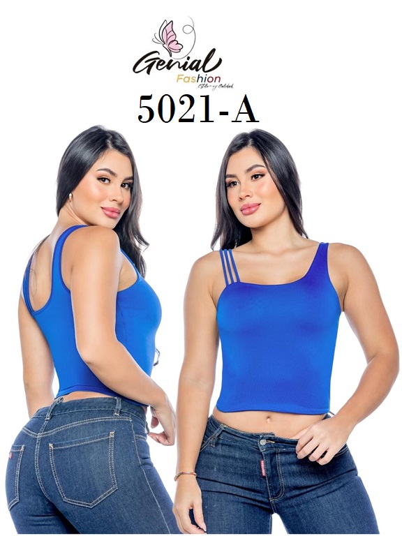 [1095021AS] Women's Royal Blue Double-Strap Top 5021-A (S)