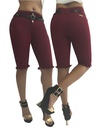 Short Bermuda con Dobladillo Deshilachado Vino Tinto para Mujer 7175