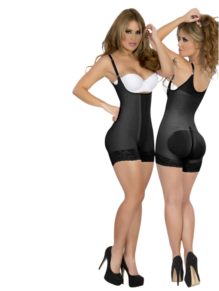 Faja Moldeadora Faja Cuerpo Completo Busto Abierto Negro para Mujer 6006-01