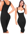 Women's Black Sleeveless Full Body Shaper with Bra Shapewear Body Shaper 6018-01