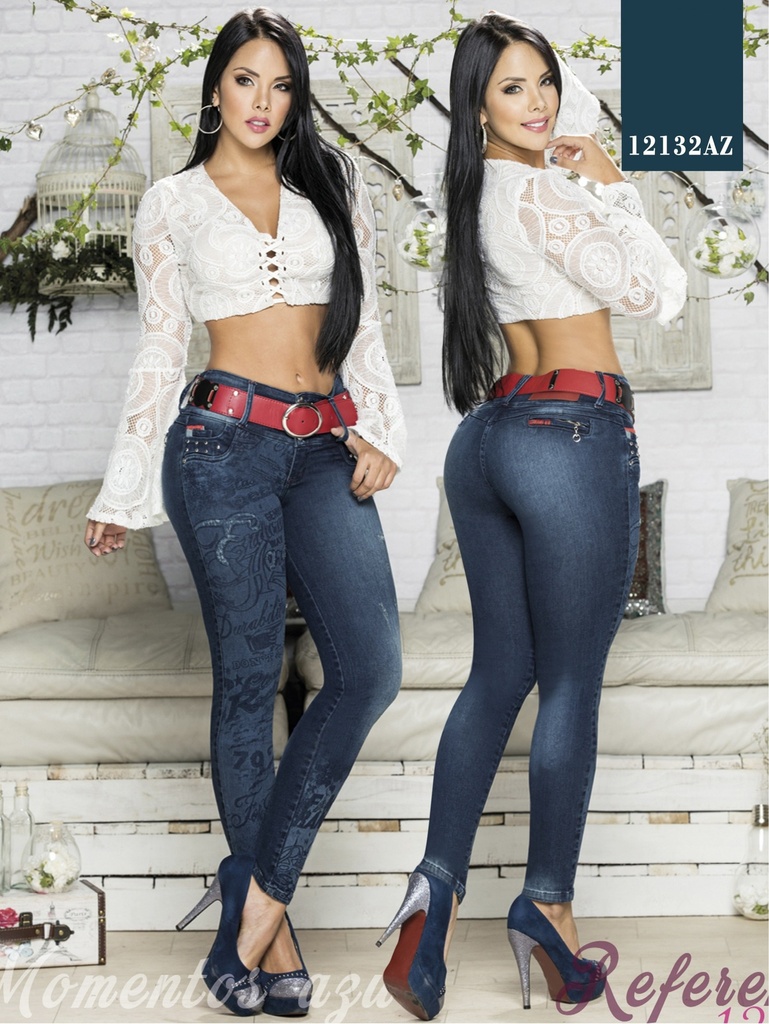 Jeans Levantacola Colombiano Azulle 