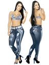 Jeans Levantacola Ajustados con Franja Lateral Lavado Oscuro para Mujer 12737AZ