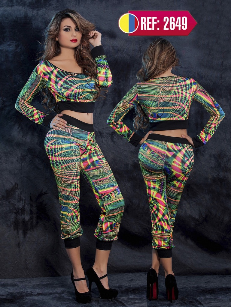 Conjunto Capri Colombiano Cereza 