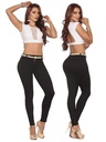 Pantalón Tiro Alto Ajustados Negro para Mujer 13190-2