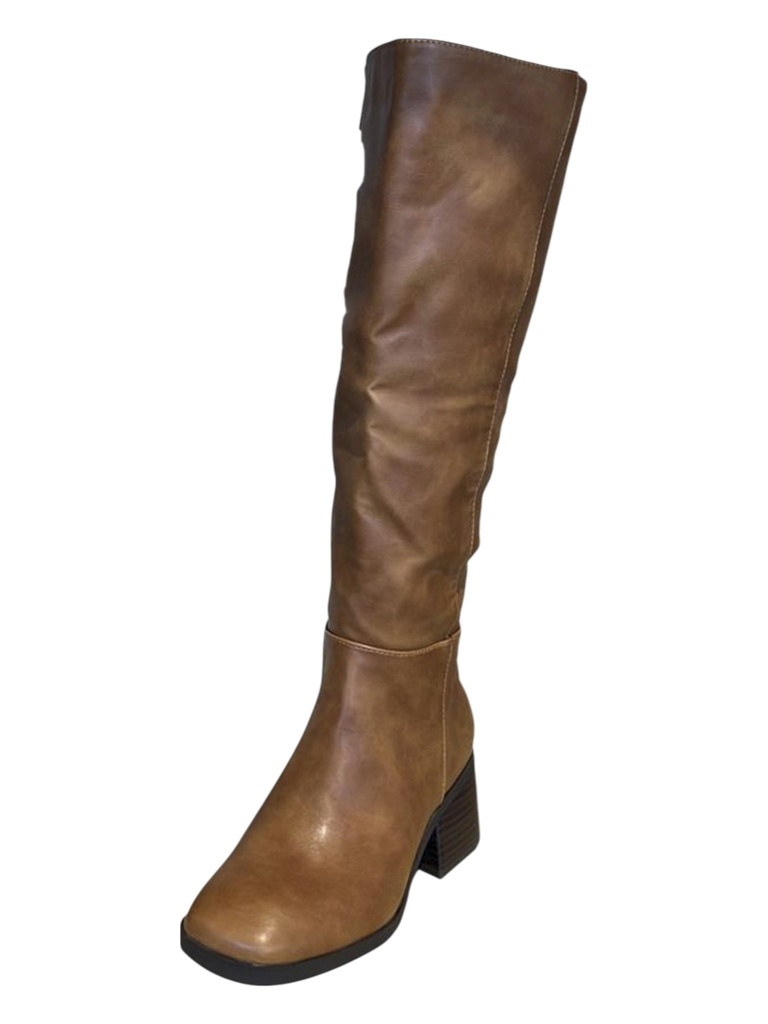 [316BOOM02W7] Botas Altas con Tacón Grueso Café Whisky para Mujer Boom-02 (7)