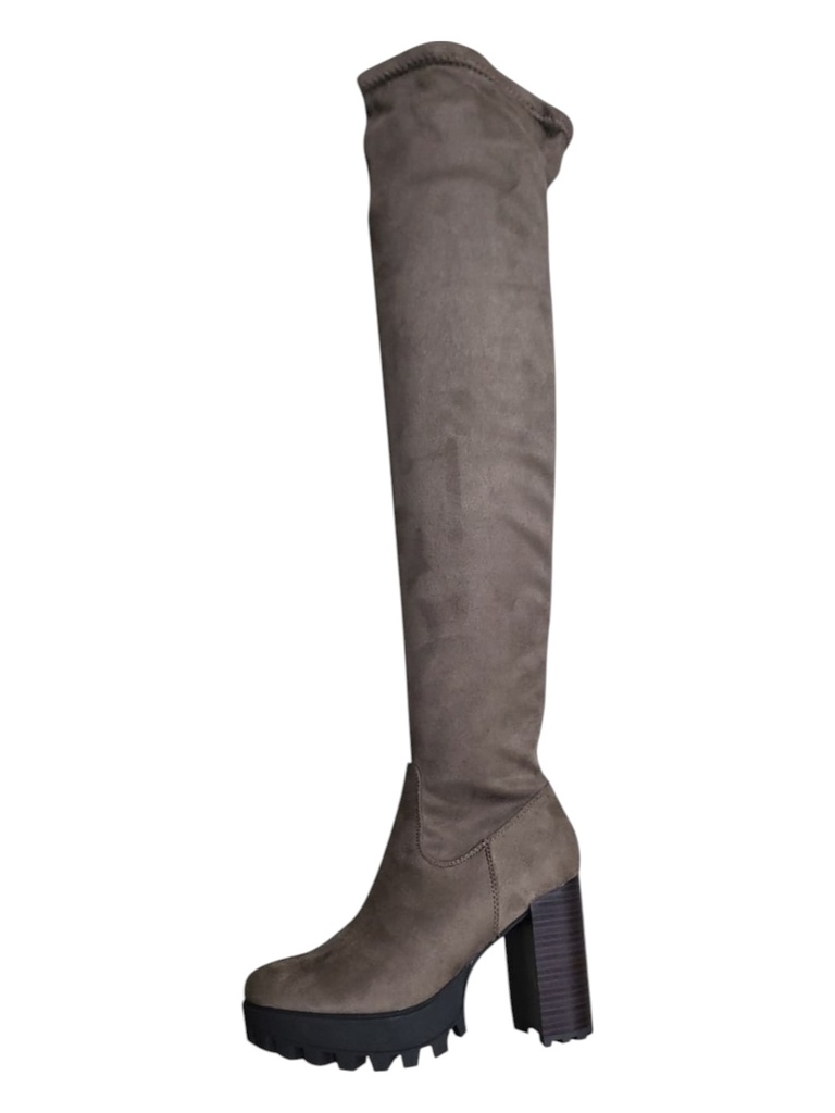 [316INTENSE06T10] Botas Sobre la Rodilla con Suela Gruesa Topo para Mujer Intense-06 (10)