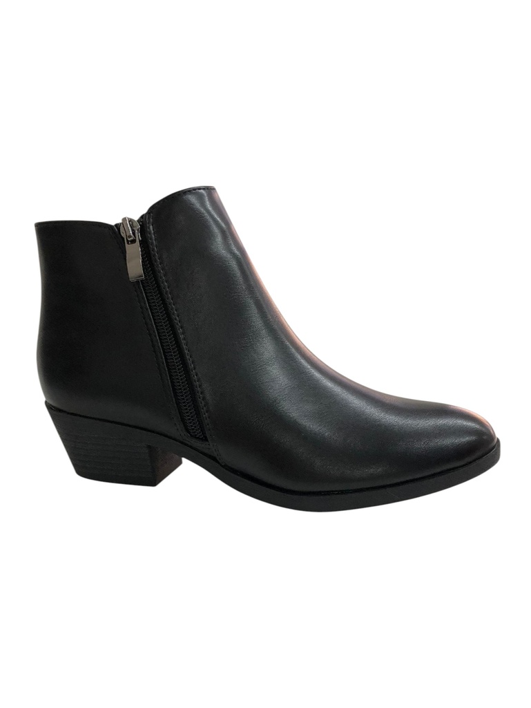 Botines Cierre Lateral y Tacón Grueso Negro para Mujer Maury-4 Black
