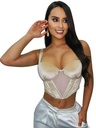 Crop Top Estilo Corsé Nude para Mujer 0001-16