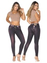 Jeans Skinny Levantacola Gris Violeta para Mujer 1179TB