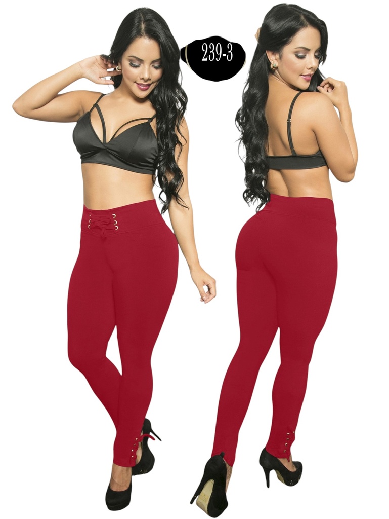 Pantalón Cómodo Rojo para Mujer – Thaxx Skinny Tiro Alto
