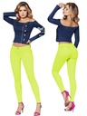Jeans Levantacola Skinny Verde Neón