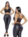 Leggings Efecto Cuero Levantacola Negro para Mujer 1421-2