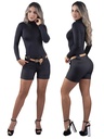 Short Tiro Alto Levantacola Negro para Mujer 3008