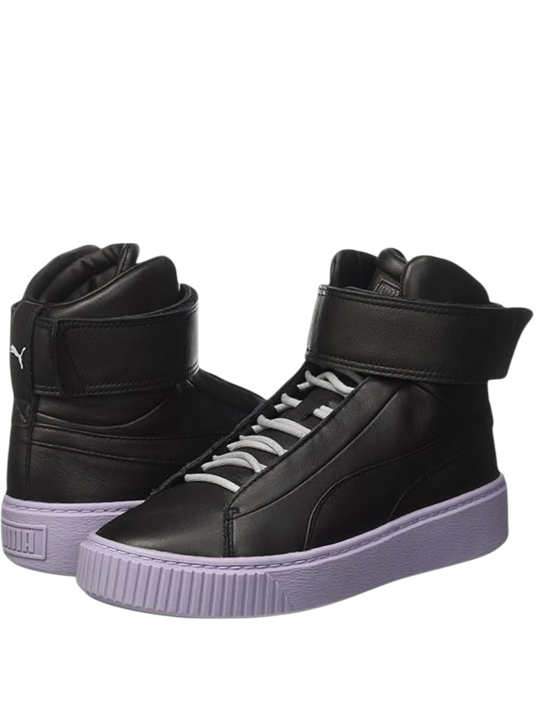 [263PLATFORMMIDWNB8-7] Platform Mid WN Black Sneakers