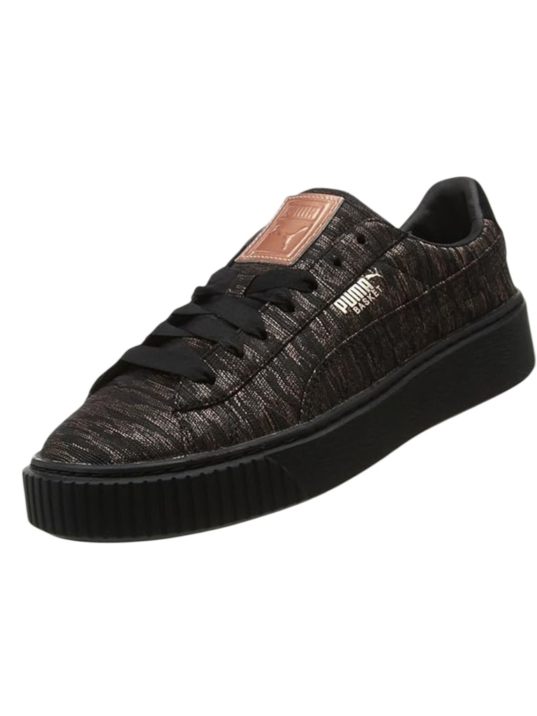 [263BASKETPLATFORMVRWNSB14-8] Basket Platform VR Wns Black Sneakers