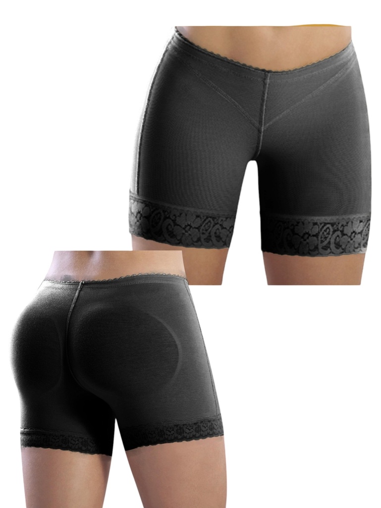 [1106014XXXL01] Faja Moldeadora Short Moldeador Anti Roce Negro para Mujer 6014-01