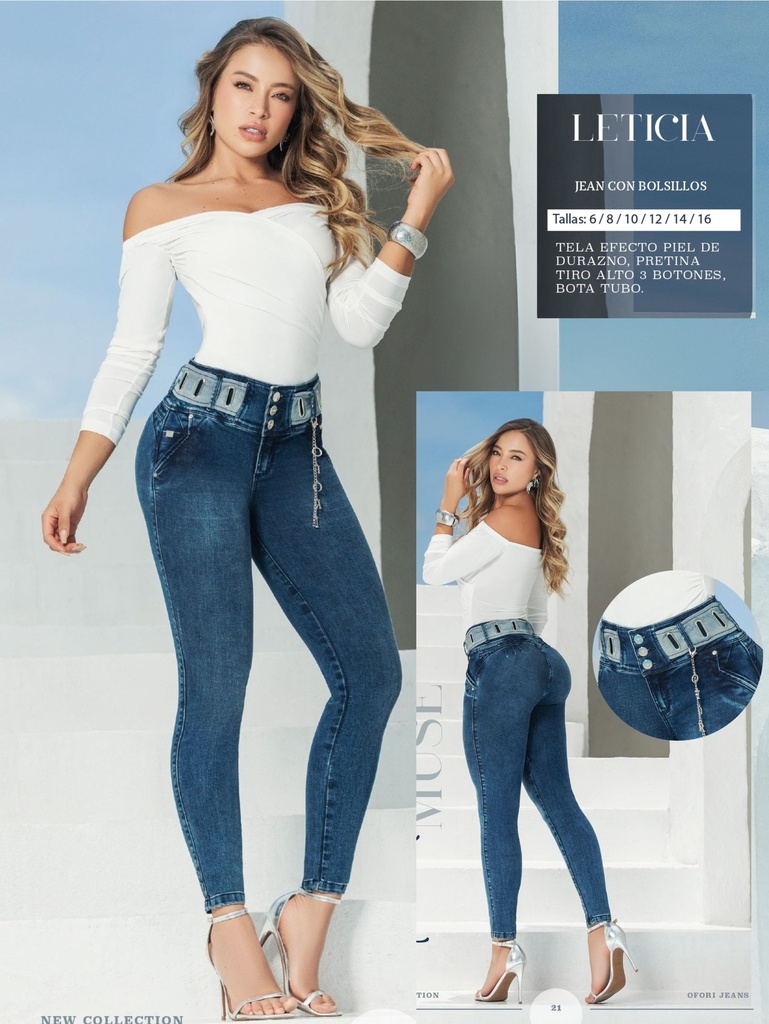 [289LETICIA03] Jeans Levantacola Colombiano