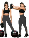 Women's Charcoal Mesh Panel Activewear Leggings 240L-24