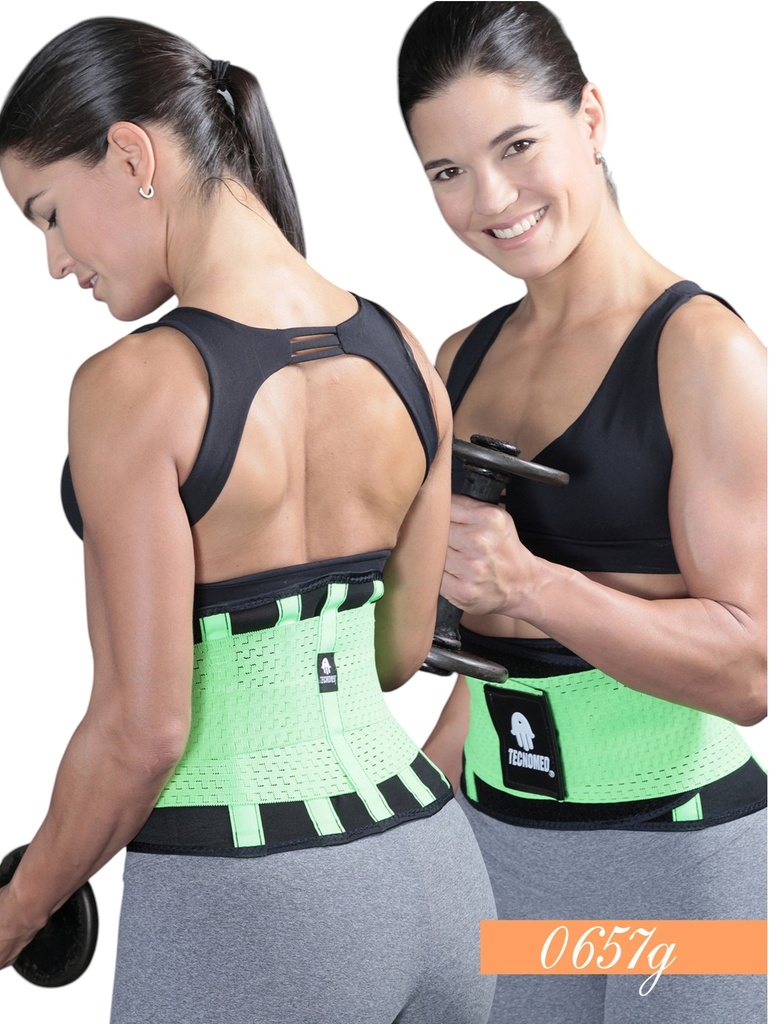 [1360657VS] Faja Moldeadora Faja Cinturilla Deportiva Verde para Mujer 0657g (S)