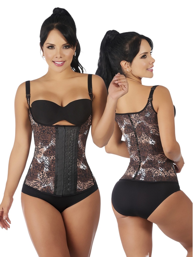 [1371020SAC7] Faja Moldeadora Cinturilla Látex Estampado Café para Mujer 1020-AC7 (S)