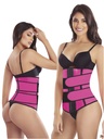 Faja Cinturilla Reductora Triple Cierre Fucsia para Mujer – Thaxx Estilo 1078