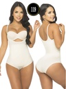 Women's Beige Latex Open-Bust Skeleton Body Shaper