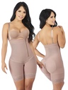 Faja Colombiana Moca hasta Media Pierna con Tirantes Talla Grande para Mujer – Thaxx Estilo 3011