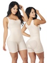 Women's Beige Luxury Knee-Length Faja with Wide Straps Plus Size – Thaxx Style 701