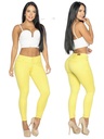 Jeans Levantacola Skinny Amarillo