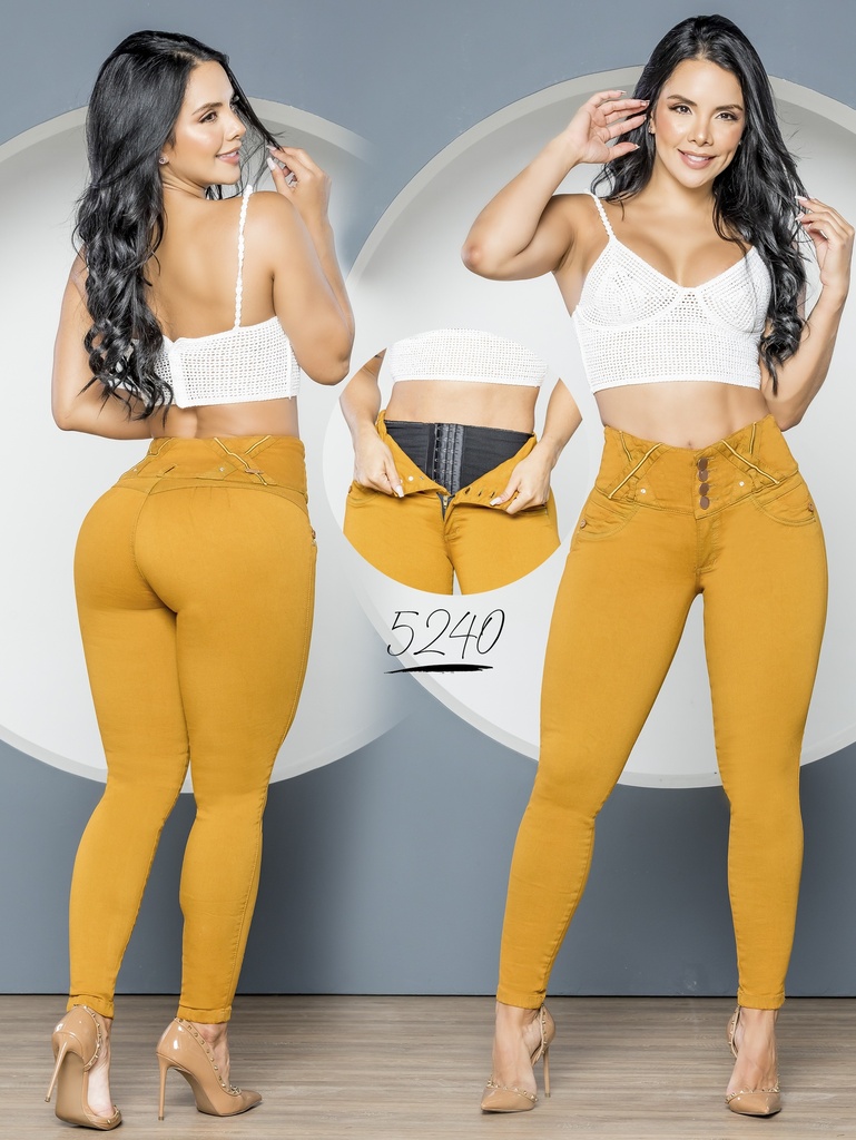 Jeans Levantacola Colombiano Con Faja