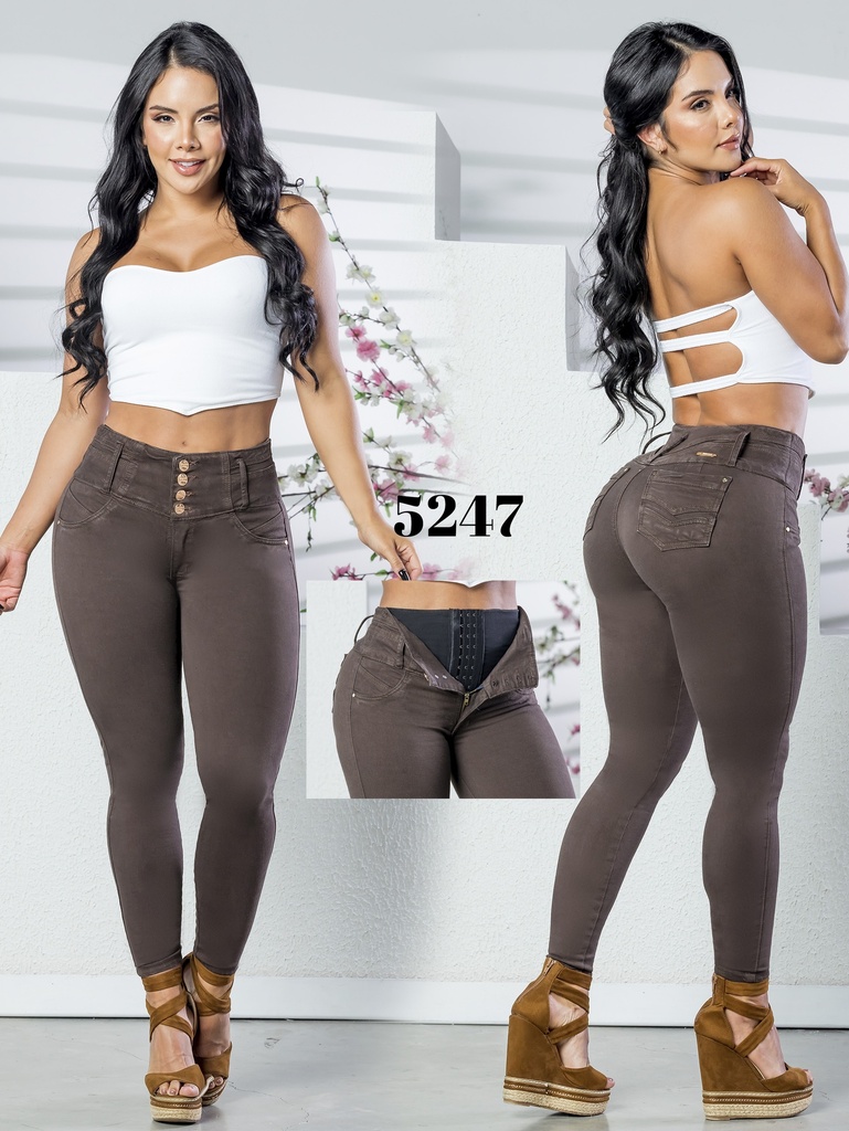 Jeans Levantacola Colombiano Con Faja 