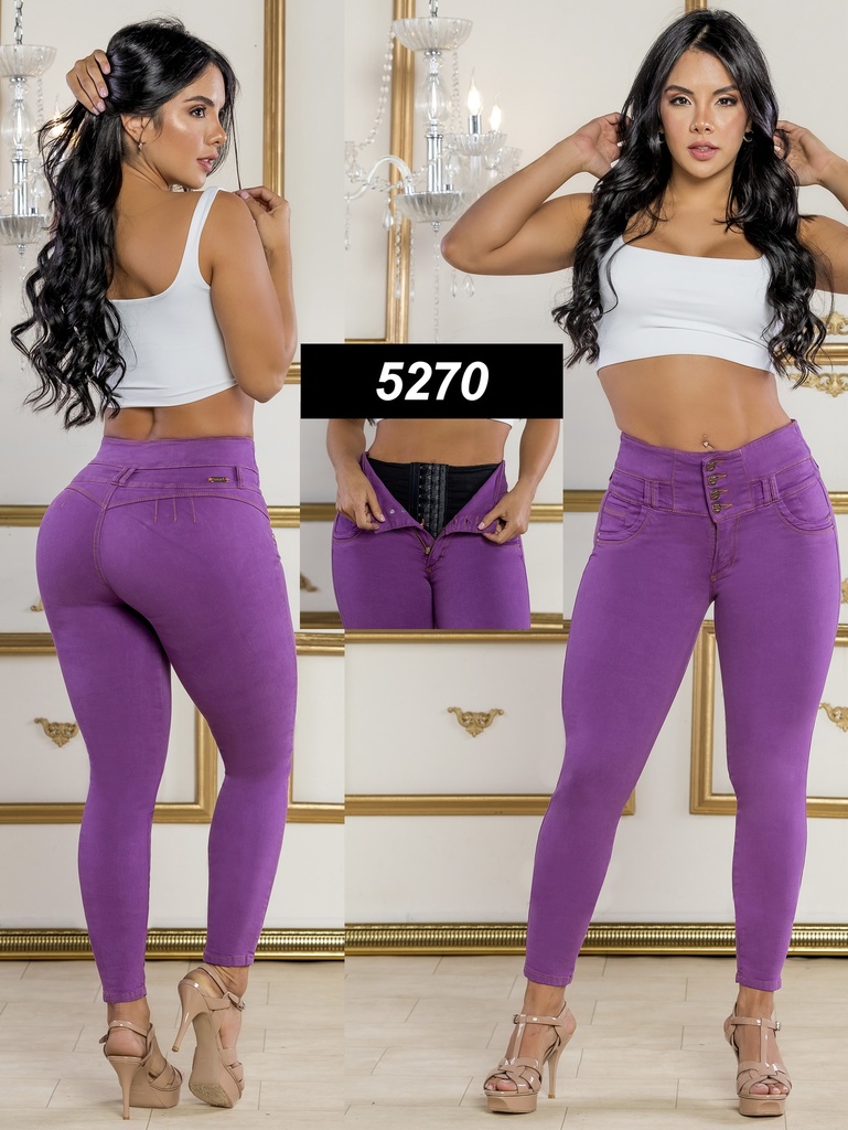 Jeans Levantacola Colombiano Con Faja 